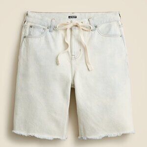 J. Crew Cream Drawstring Jean Shorts